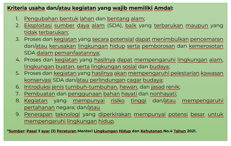 Kriteria Amdal